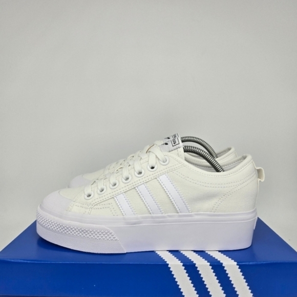adidas Shoes - New adidas Nizza Platform Triple White Women's Shoes Size 9.5